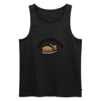 Pferdepflegerin - Männer Premium Bio Tank Top - Schwarz - Vorne - AI Model Male 178 light (178cm)
