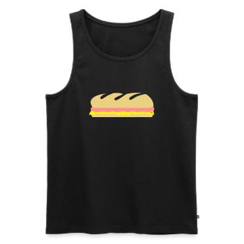 Sandwich - Débardeur bio Premium Homme - noir - Devant - Michal (187cm)