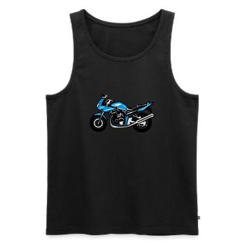 motorrad Sporttourer Naked Bike - Männer Premium Bio Tank Top - Schwarz - Vorne - Michal (187cm)