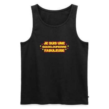 Guadeloupe / Gwadloup / Guadeloupéen / 971 - Débardeur bio Premium Homme - noir - Devant - Michal (187cm)