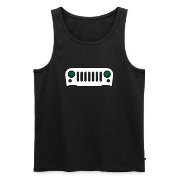 Jeep Irish Shirt - Männer Premium Bio Tank Top - Schwarz - Vorne - Michal (187cm)