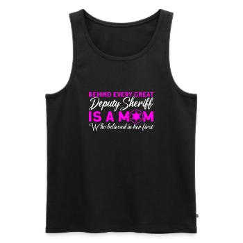 Mama Hilfssheriff Mama Mutter - Männer Premium Bio Tank Top - Schwarz - Vorne - Michal (187cm)