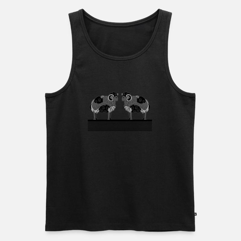 Rams - Männer Premium Bio Tank Top - Schwarz