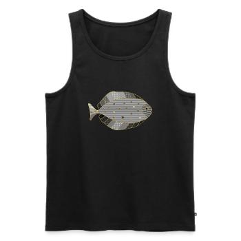 Poisson - Débardeur bio Premium Homme - noir - Devant - AI Model Male 178 light (178cm)