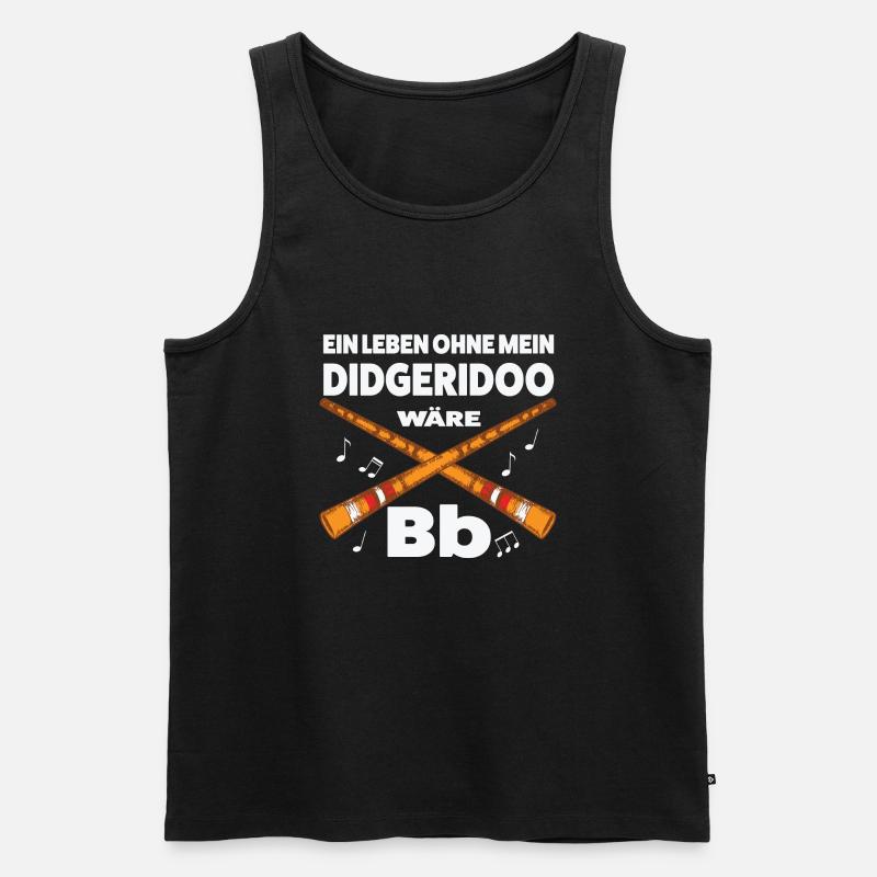 Didgeridoo Musiker Didgeridoo-Spieler Geschenk - Männer Premium Bio Tank Top - Schwarz