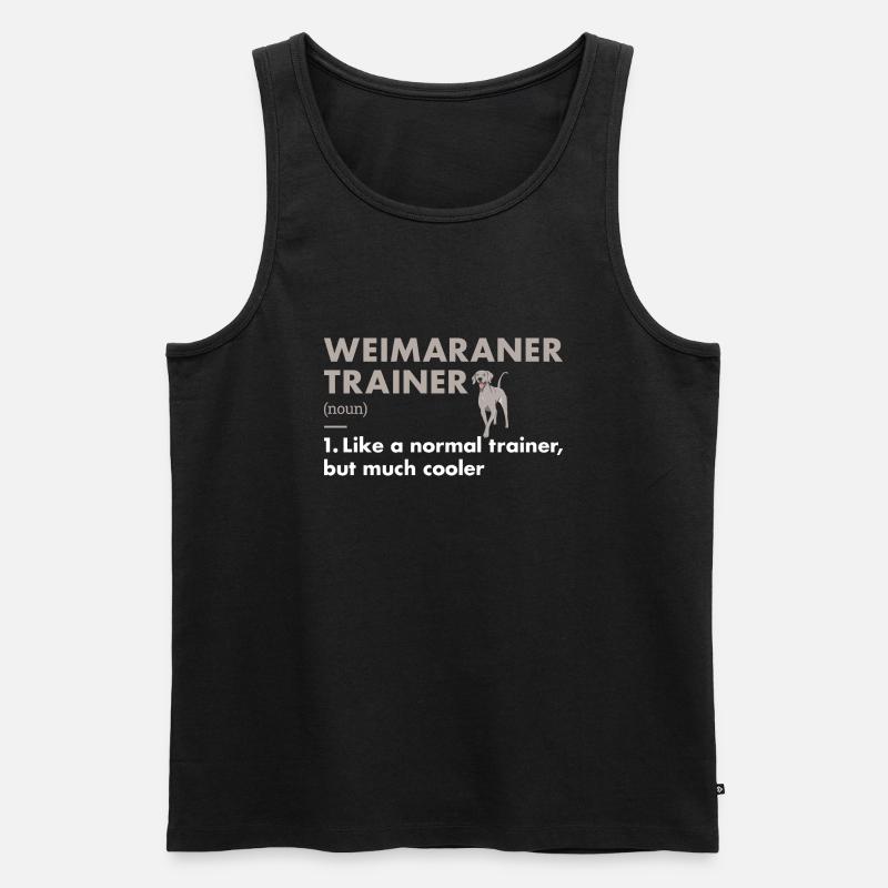 Weimaraner Trainer Definiton - Männer Premium Bio Tank Top - Schwarz