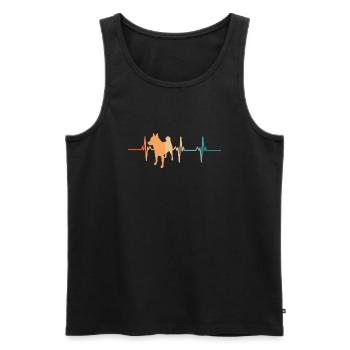 Herzschlag des Hundes - Männer Premium Bio Tank Top - Schwarz - Vorne - Michal (187cm)