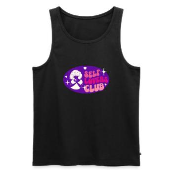 self love club - Men's Premium Organic Tank Top - black - Front - AI Model Male 178 light (178cm)