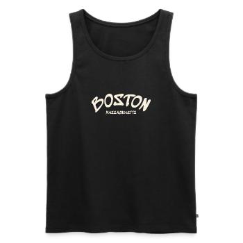Boston - Massachusetts - USA - Amerika - Männer Premium Bio Tank Top - Schwarz - Vorne - Michal (187cm)