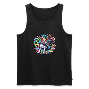 Sound Wave Fidelity: Bagpipe Melody - Men's Premium Organic Tank Top - black - Front - AI Model Male 178 light (178cm)