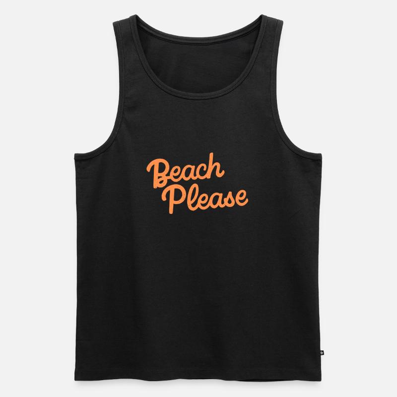 Beach Please - Männer Premium Bio Tank Top - Schwarz