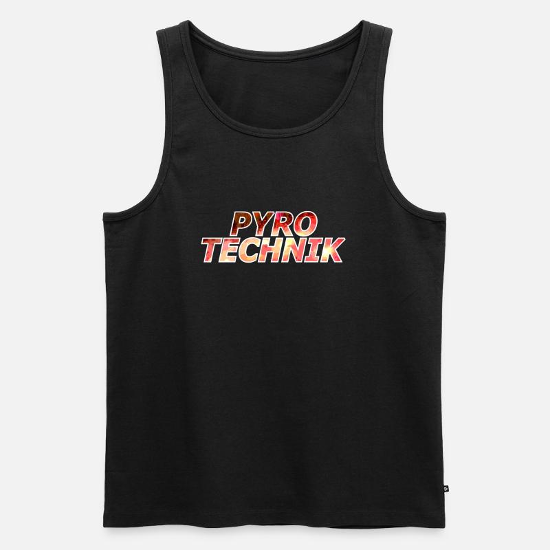 PYROTECHNIK - Männer Premium Bio Tank Top - Schwarz