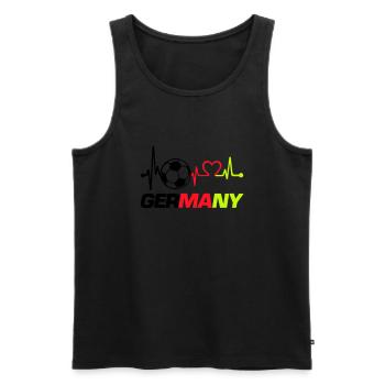 fußball love beat germany - Männer Premium Bio Tank Top - Schwarz - Vorne - Michal (187cm)