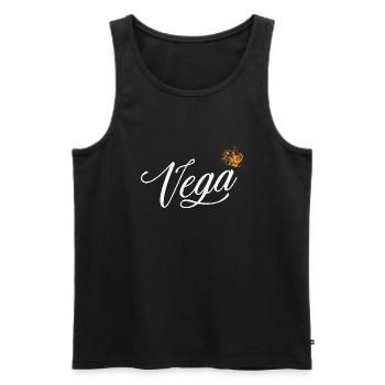 Vega Nom pour Femme Enfants Tout-petits - Vega Nom de famille - Débardeur bio Premium Homme - noir - Devant - Michal (187cm)