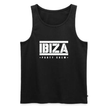 Ibiza Party Crew - Men's Premium Organic Tank Top - black - Front - Michal (187cm)