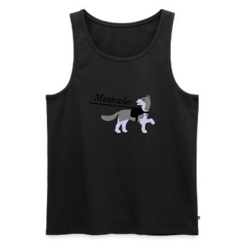 Mantrailer vektor - Männer Premium Bio Tank Top - Schwarz - Vorne - AI Model Male 178 light (178cm)