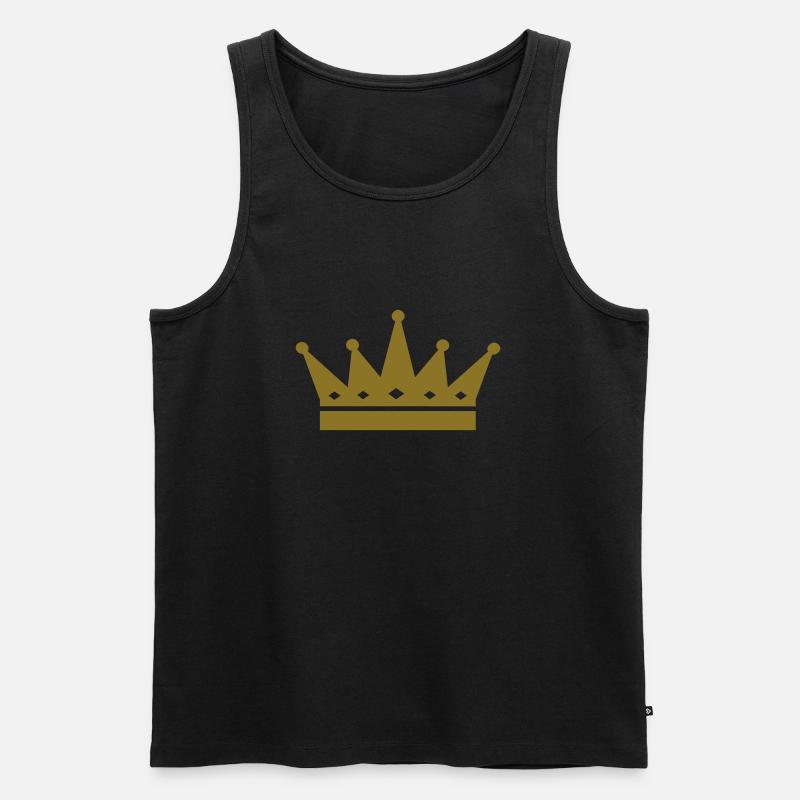 Krone - Männer Premium Bio Tank Top - Schwarz