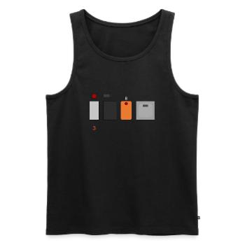 3789 (Minimalistic Version) - Männer Premium Bio Tank Top - Schwarz - Vorne - Michal (187cm)