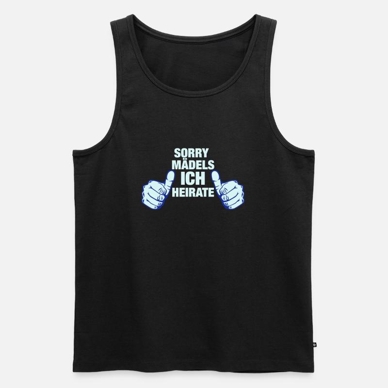 JGA_thumbs_ich heirate - Männer Premium Bio Tank Top - Schwarz