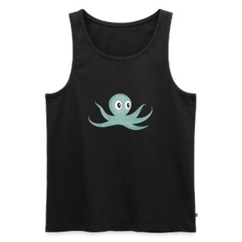 Krake - Männer Premium Bio Tank Top - Schwarz - Vorne - Michal (187cm)