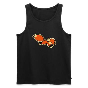 Fox - Männer Premium Bio Tank Top - Schwarz - Vorne - AI Model Male 178 light (178cm)