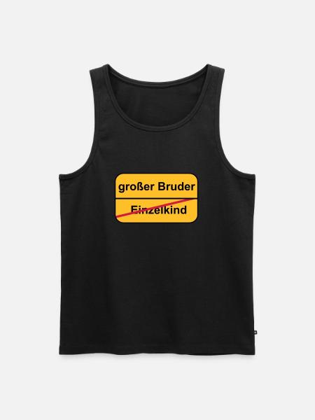 großer Bruder - Männer Premium Bio Tank Top - Schwarz