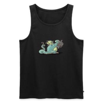 Cthulhu-Cartoon - Männer Premium Bio Tank Top - Schwarz - Vorne - Michal (187cm)