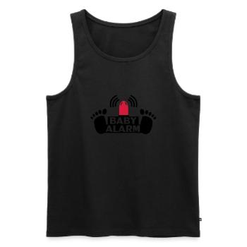 Schwanger,Schwangerschaft,Baby,alarm,Säugling,0815 - Männer Premium Bio Tank Top - Schwarz - Vorne - AI Model Male 178 light (178cm)