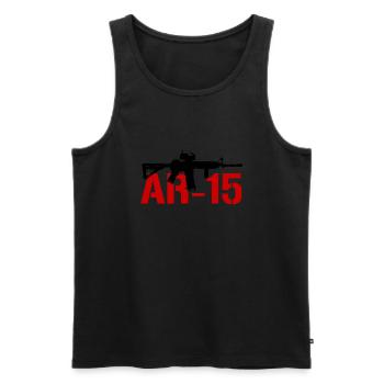 Ar 15 Rifle - Men's Premium Organic Tank Top - black - Front - AI Model Male 178 light (178cm)