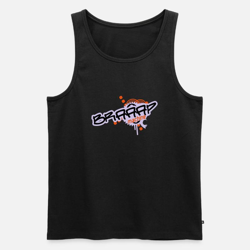 Braaap Machine - Männer Premium Bio Tank Top - Schwarz