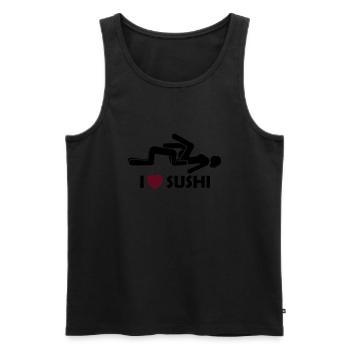 i love sushi - Männer Premium Bio Tank Top - Schwarz - Vorne - Michal (187cm)