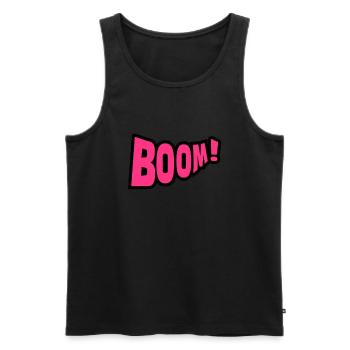 Boom - Débardeur bio Premium Homme - noir - Devant - AI Model Male 178 light (178cm)