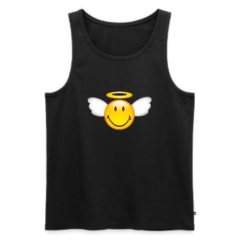 Smiley Glossy Angel - Men's Premium Organic Tank Top - black - Front - AI Model Male 178 light (178cm)