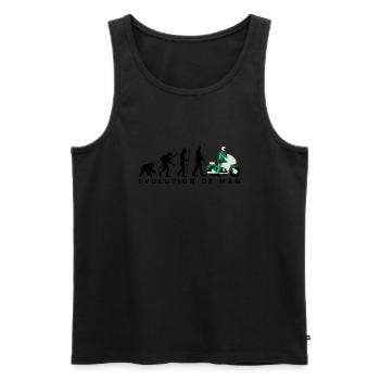 Evolution des Mannes Motorrad-Polizist 09 2016 - Männer Premium Bio Tank Top - Schwarz - Vorne - Michal (187cm)