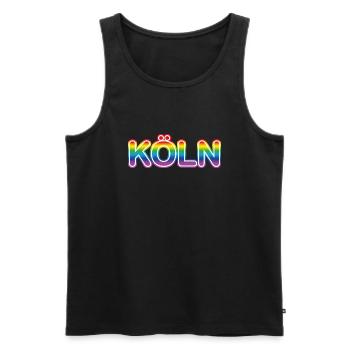 Köln LGBT - Männer Premium Bio Tank Top - Schwarz - Vorne - Michal (187cm)