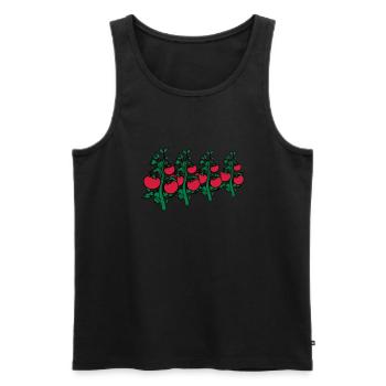 vegetable tomatoes - Men's Premium Organic Tank Top - black - Front - Michal (187cm)