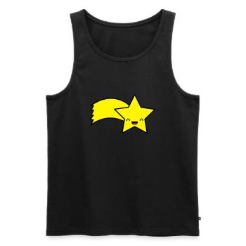 sternschnuppe_002 - Männer Premium Bio Tank Top - Schwarz - Vorne - AI Model Male 178 light (178cm)