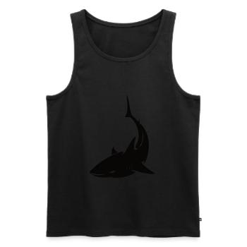 Hai Shark - Männer Premium Bio Tank Top - Schwarz - Vorne - Michal (187cm)