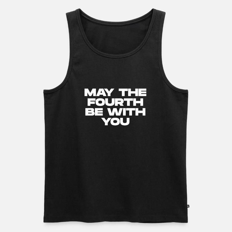 Möge der Vierte - Männer Premium Bio Tank Top - Schwarz