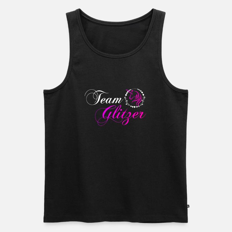 Team Glitzer - Männer Premium Bio Tank Top - Schwarz