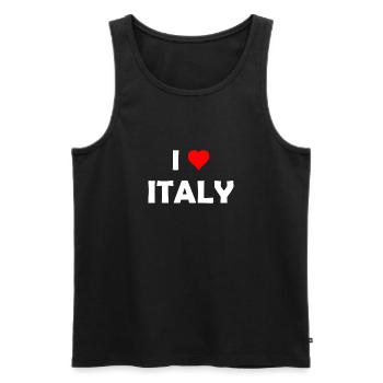 I love Italy - Italien - Italia - Männer Premium Bio Tank Top - Schwarz - Vorne - Michal (187cm)