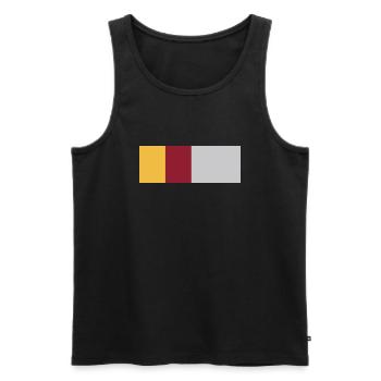 Roma Italie - Débardeur bio Premium Homme - noir - Devant - AI Model Male 178 light (178cm)