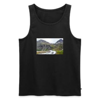 Trollstigen Tverelva Stigfossen Trollstigen - Männer Premium Bio Tank Top - Schwarz - Vorne - AI Model Male 178 light (178cm)
