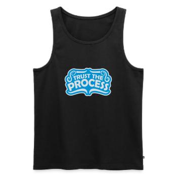 trust the process Quote - Men's Premium Organic Tank Top - black - Front - AI Model Male 178 light (178cm)