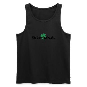 This is my lucky shirt | Lucky T-shirt - Men's Premium Organic Tank Top - black - Front - AI Model Male 178 light (178cm)