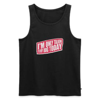 only talking to dog - Men's Premium Organic Tank Top - black - Front - AI Model Male 178 light (178cm)