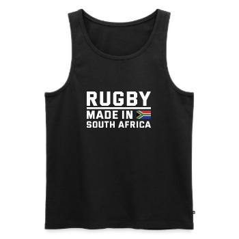 Ruby Made In South Africa South Africa Rugby - Débardeur bio Premium Homme - noir - Devant - Michal (187cm)