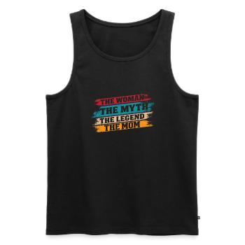 Mama Mama Die Frau Der Mythos Die Legende - Männer Premium Bio Tank Top - Schwarz - Vorne - AI Model Male 178 light (178cm)