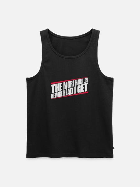 I get more head - Men's Premium Organic Tank Top - black