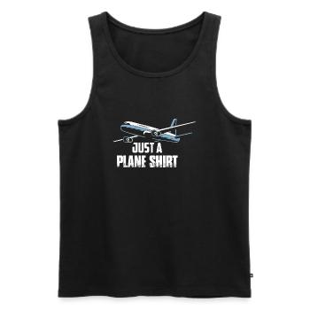 Juste une chemise d’avion pilote de ligne aviation - Débardeur bio Premium Homme - noir - Devant - Michal (187cm)